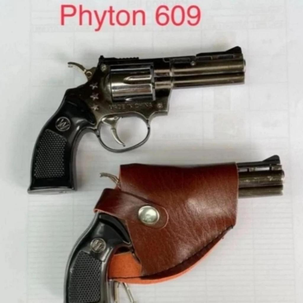 korek api model pistol revolver python plus sarung