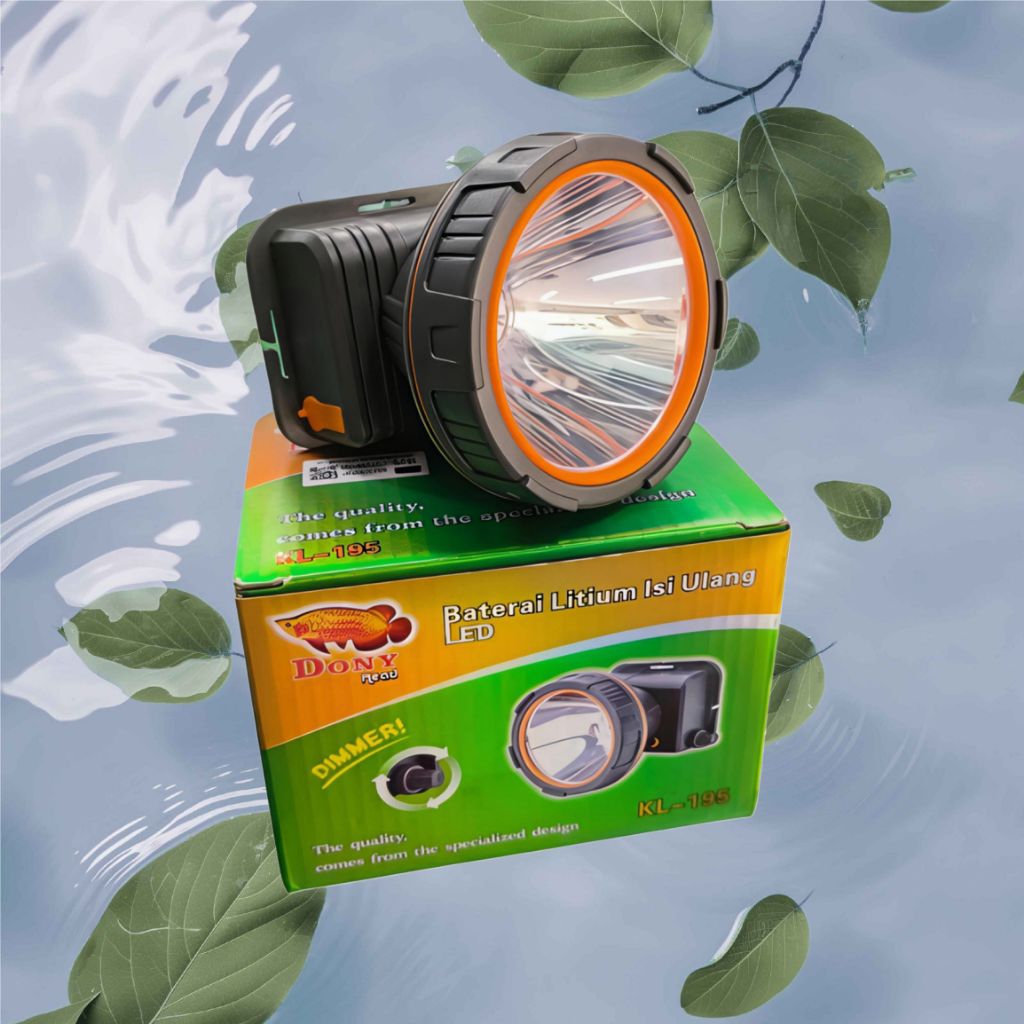 Dony Senter Kepala KL-195 10W Dimmer  | Cahaya Putih / Kuning | HeadLamp 10 Watt | Super Terang Berk