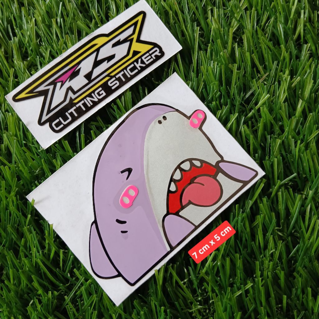 Sticker Cutting Hiu Korea Stiker motor mobil Hp Laptop