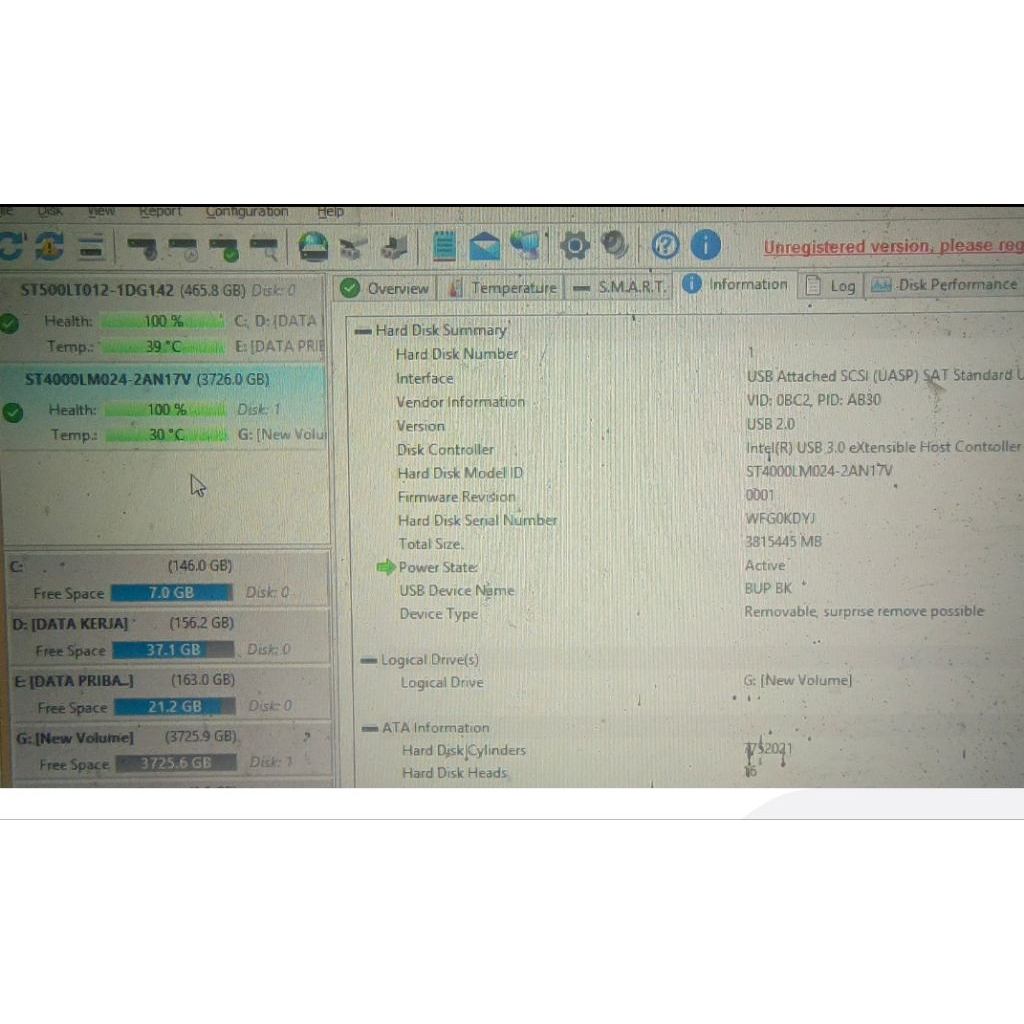 Harddisk Eksternal 2.5" 4TB