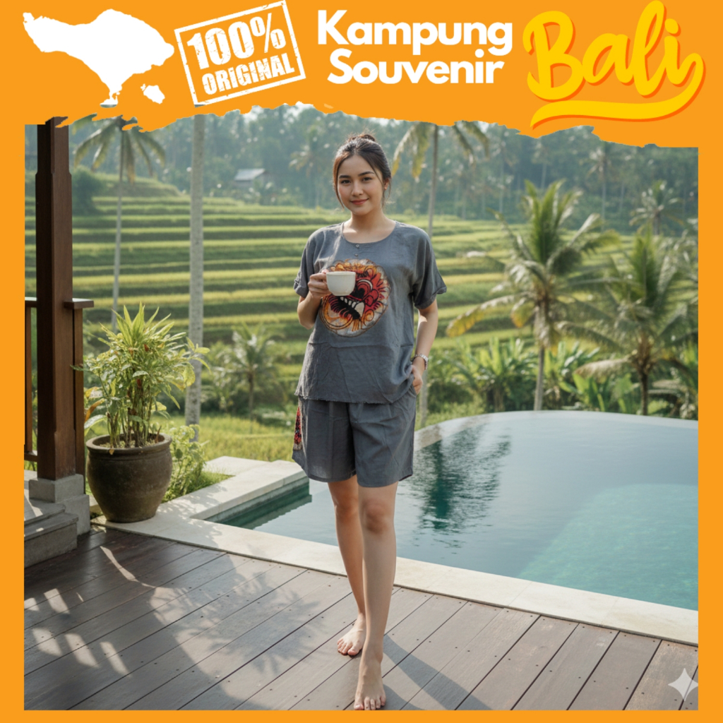 Setelan Baju Bali Barong Lukis Dewasa Khas Bali Rayon Adem Oleh Oleh Kampung Souvenir Alexa