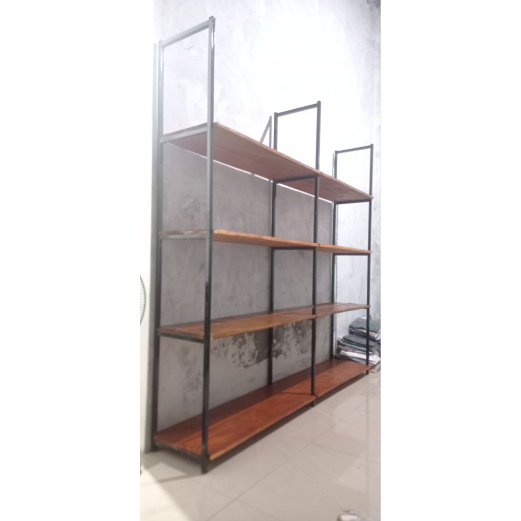 rak display 5 susun/braket rak display 5 susun besi hollow 2x2cm/braket rak besi 5 susun besi/rak ba