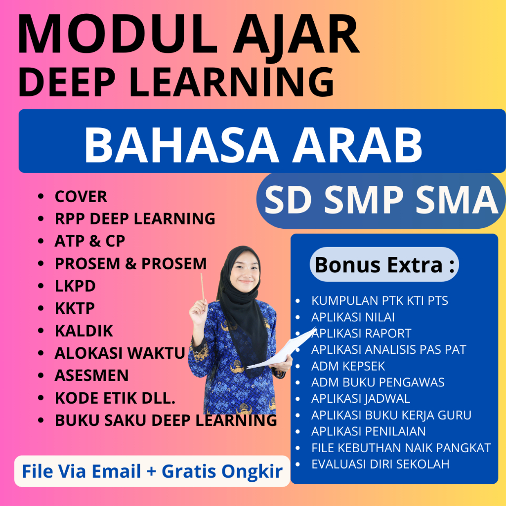 Modul Ajar Deep learning BAHASA ARAB SD SMP SMA - RPP/Perangkat Ajar Deep Learning SEMUA MAPEL Siap 