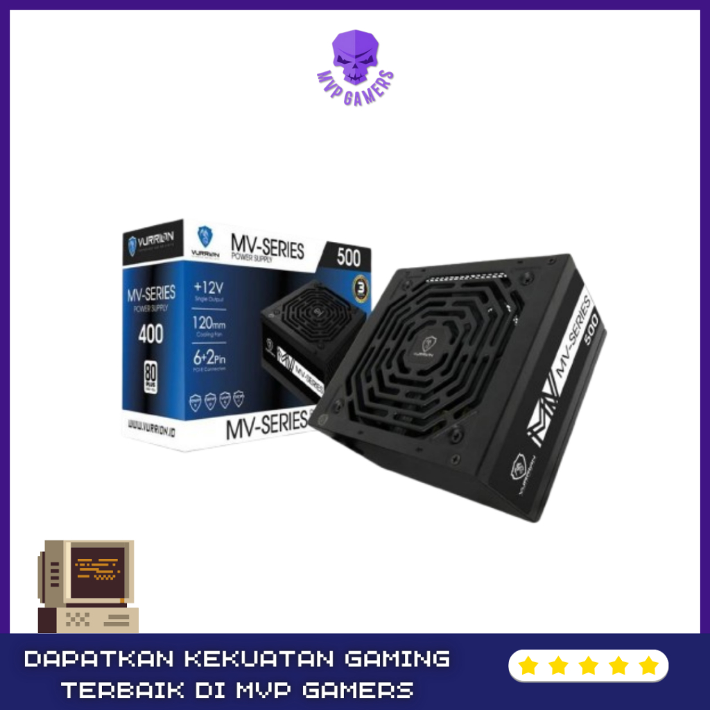 Vurrion MV Series PSU 400/500W 80+ 3-Year Warranty