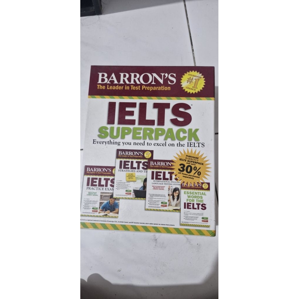 IELTS SUPERPACK 4 in 1 - Barron's - NEW - ORIGINAL  - Buku IELTS