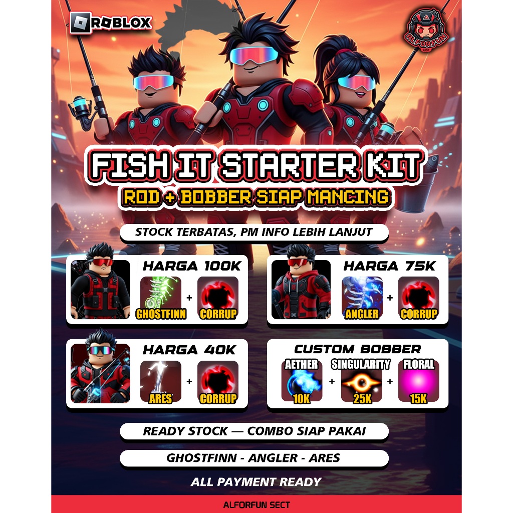 AKUN FISH IT STARTER ROD MANCING POSTER