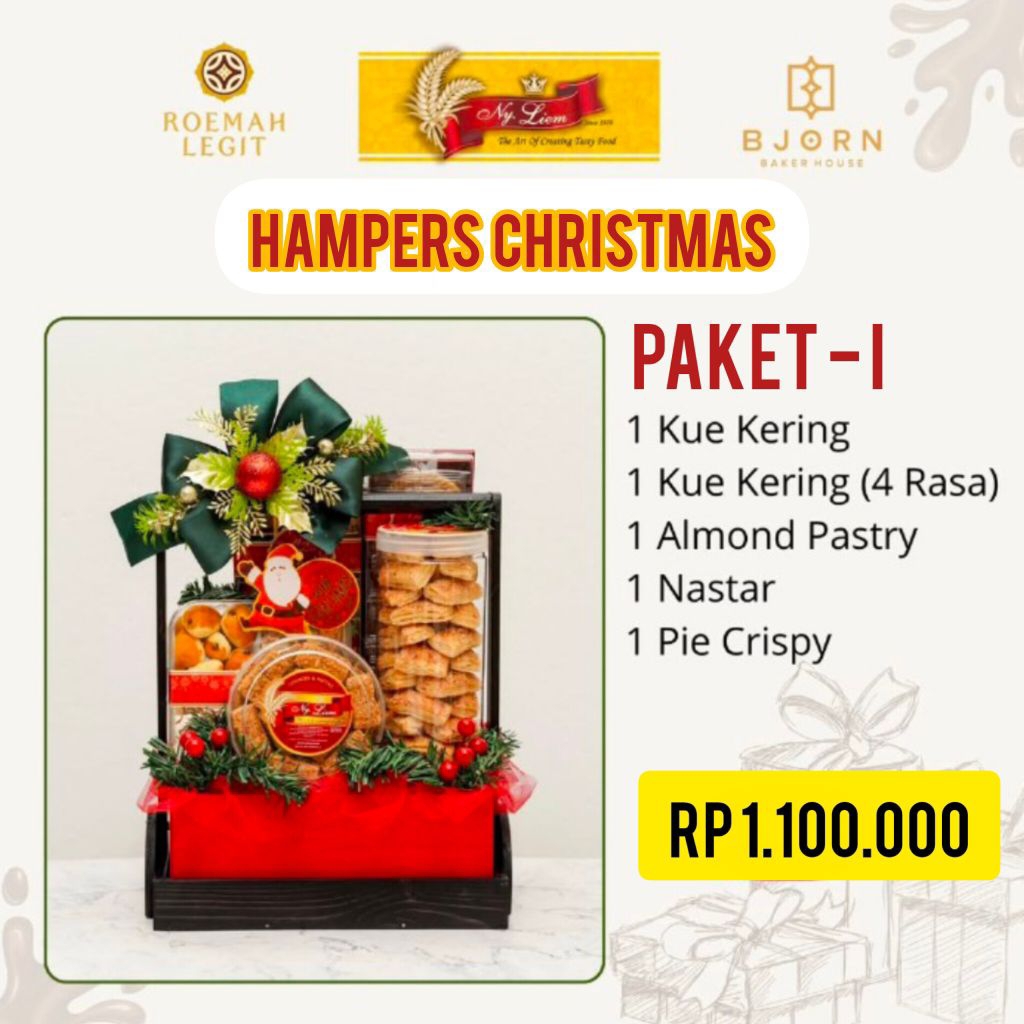 CANA EXCLUSIVE HAMPERS CHRISTMAS PAKET NATAL EKSKUSIF COOKIES KUE KERING BY NY. LIEM ENAK LEGENDARIS