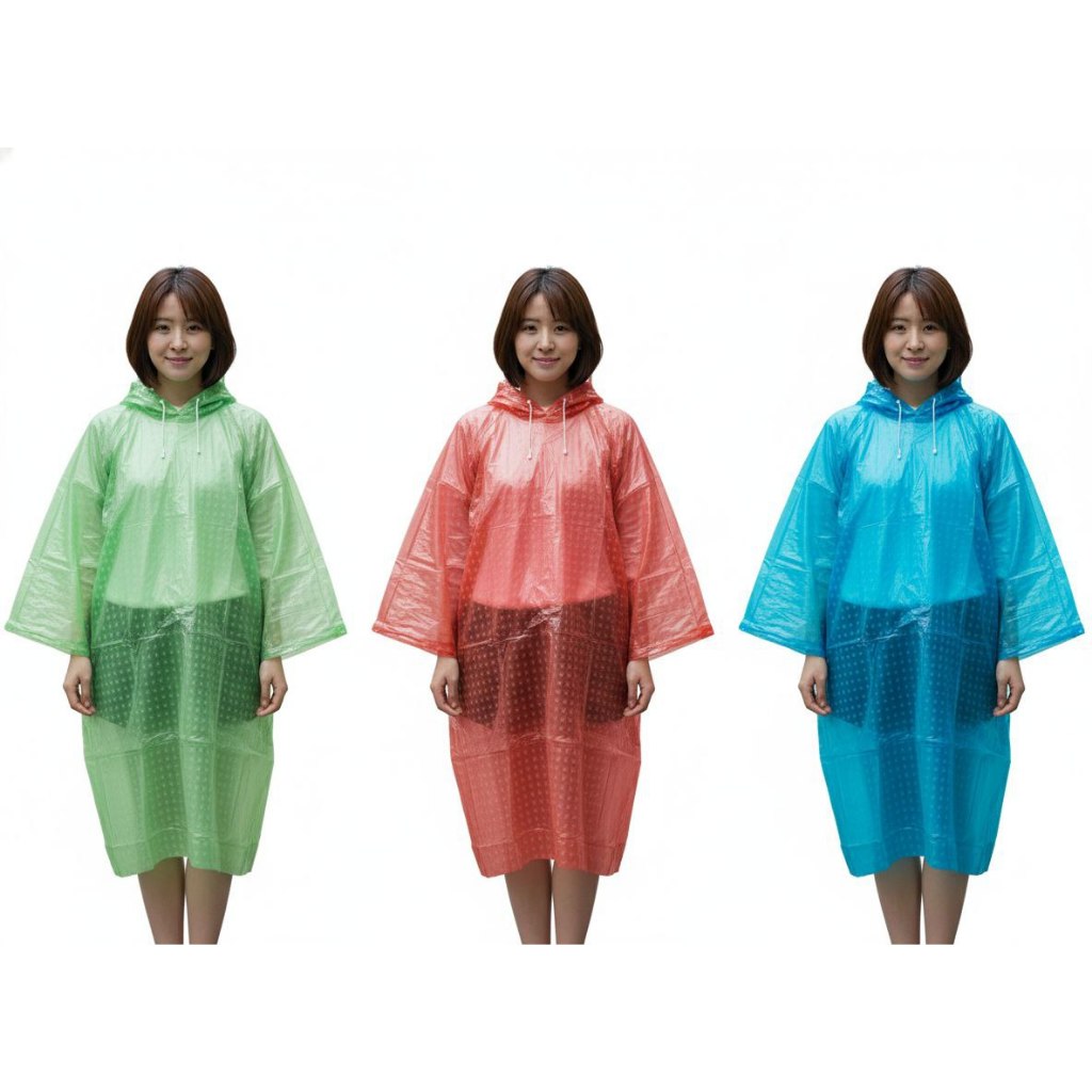 jas hujan plastik disposible motif polkadot jual lusinan