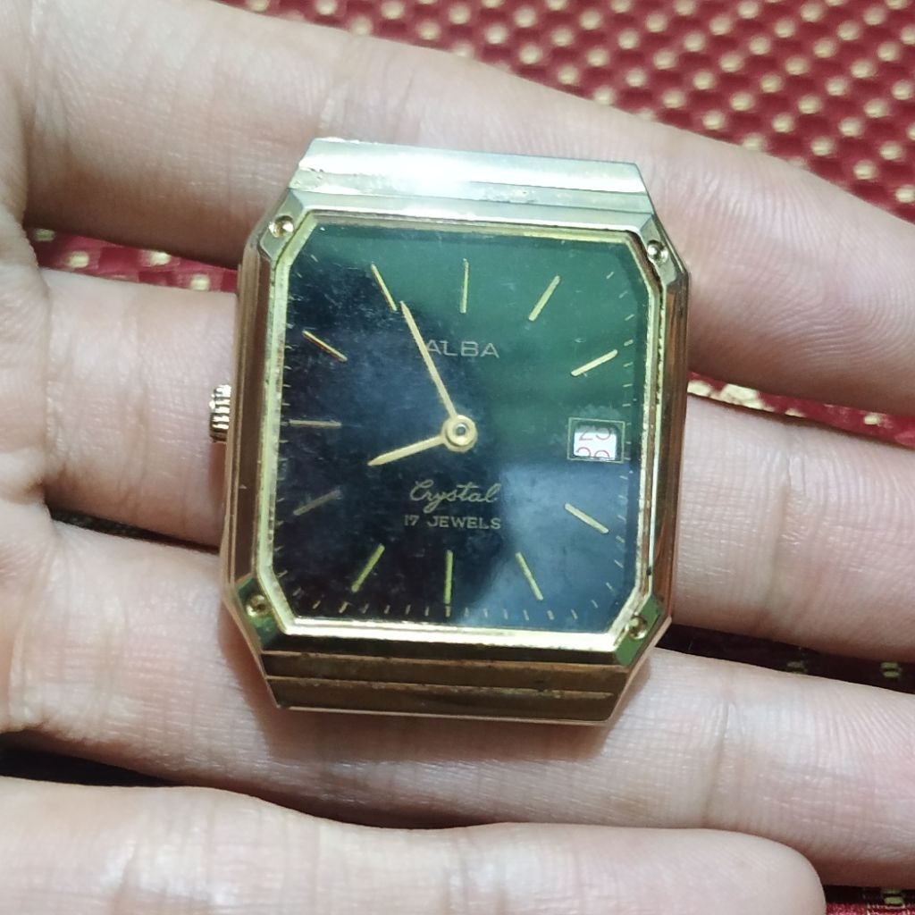 men's watch jam tangan vintage alba crystal Y101 manual winding