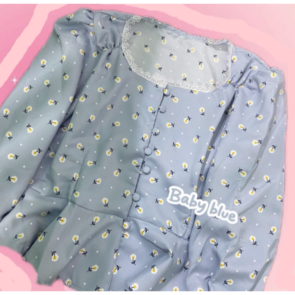 blouse baby blue