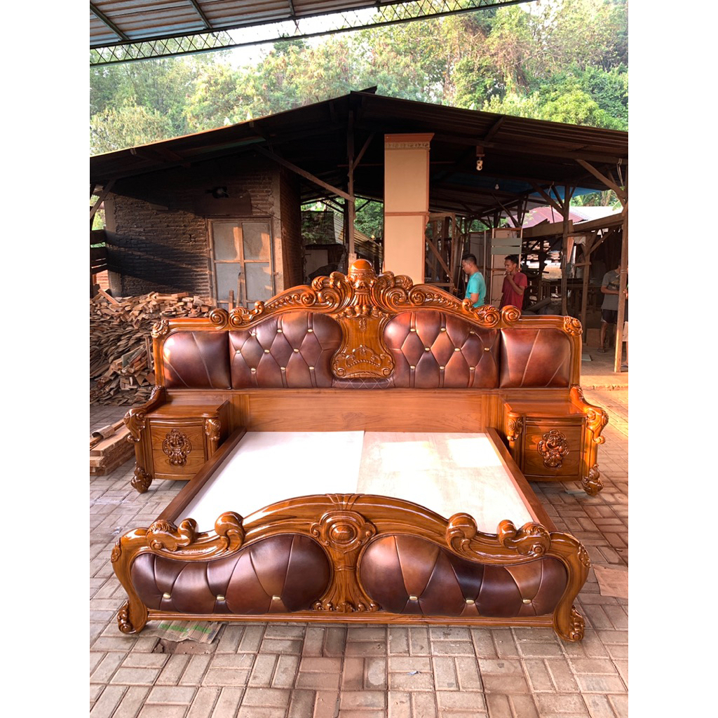 dipan gong jati dipan ukir jati dipan jati kulit