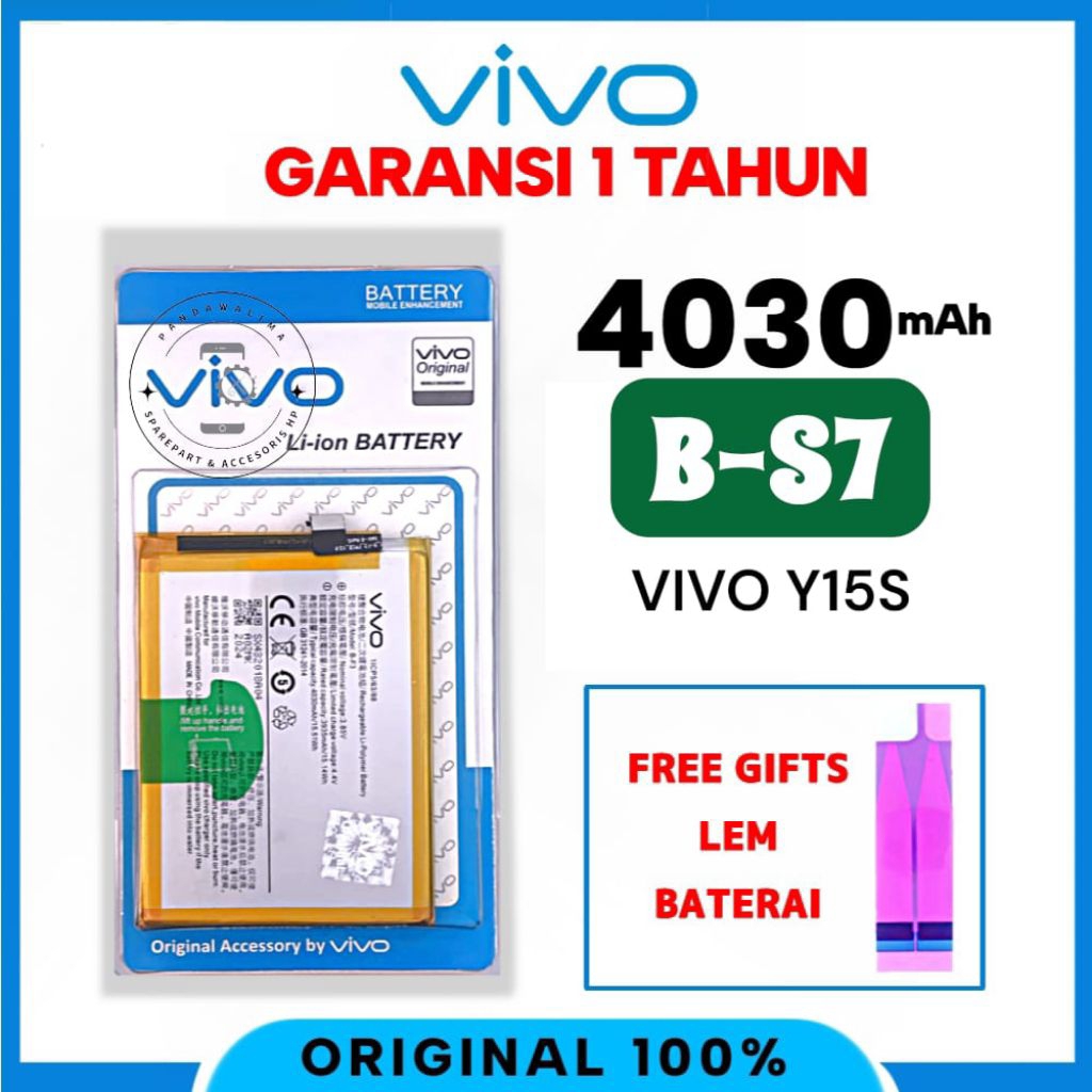 BATERAI BATRE VIVO Y15S B-S7+LEM BATRE FOR BATERAI CAPACITY 5000MAH BATERAI BATTERY ORIGNAL