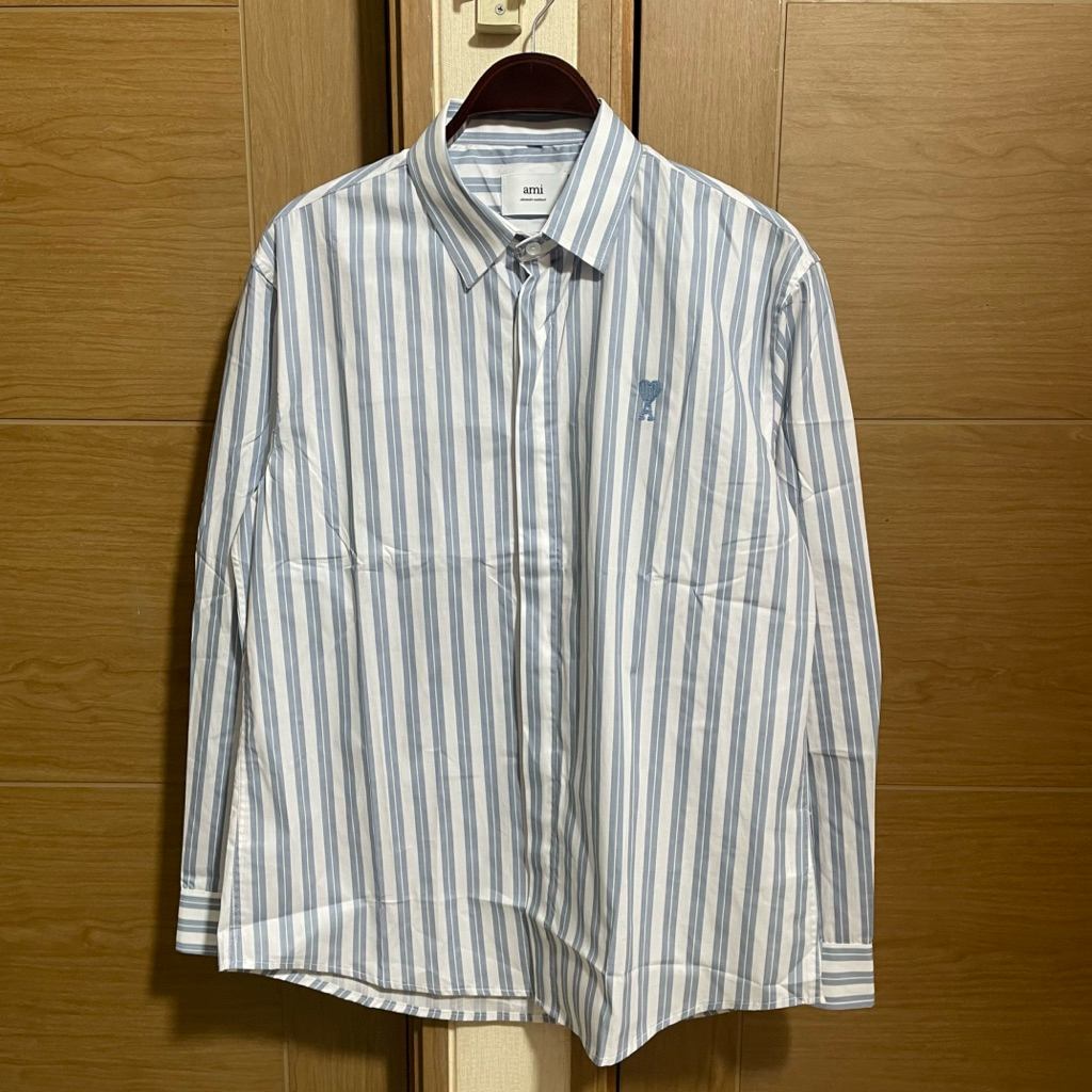AMI Paris Little Heart Blue Shirt