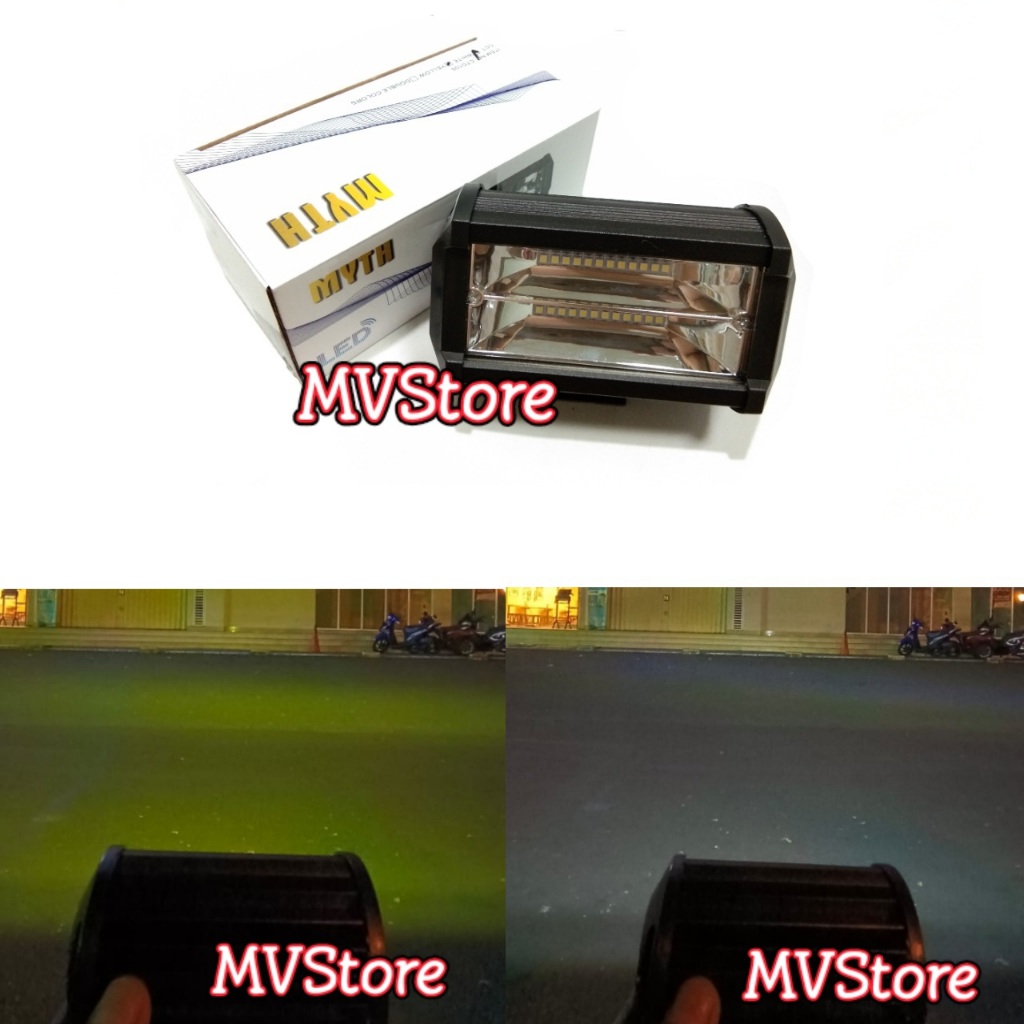 Lampu Tembak Sorot Led 24 Mata MYTH Cree 3 Mode Lampu Tembak Led Motor Mobil 12 -24 Volt