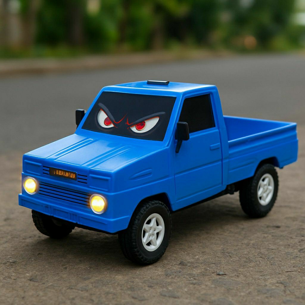 Mainan Anak Miniatur Mobil Pickup Kijang Kotak 1977 Full Musik Telolet Dan Lampu Ada Stiker Mata/ Ma