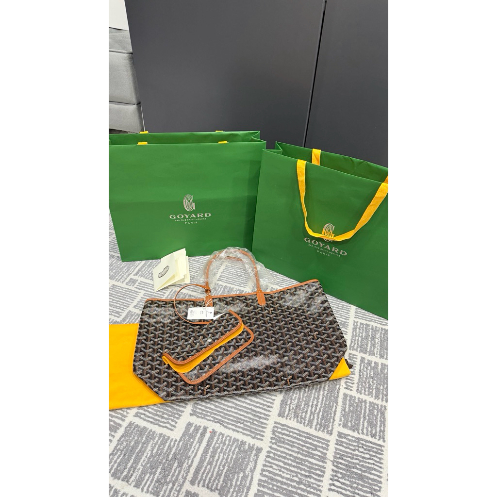 goyard st louis pm Tan brand new receipt fullset 2025