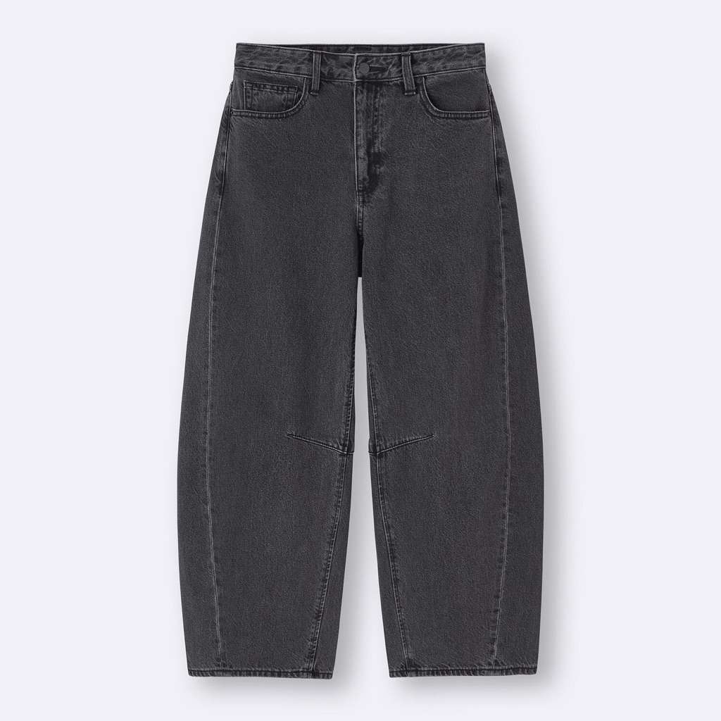 Barrel Leg Jeans Gu Uniqlo Grey XXL