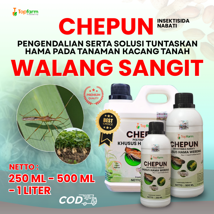 Insektisida Topfarm / Obat Walang Sangit Kacang Tanah / Obat Hama Walang Sangit Ampuh / Racun Pembas