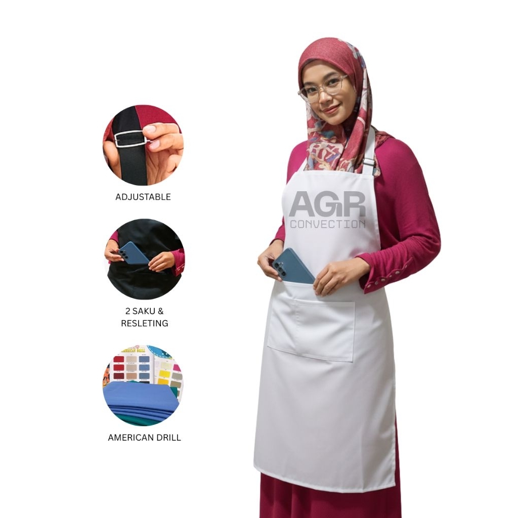 apron/apron putih/ apron kitchen/apron barista/apron barbershop/apron masak/apron celemek/celemek/ce