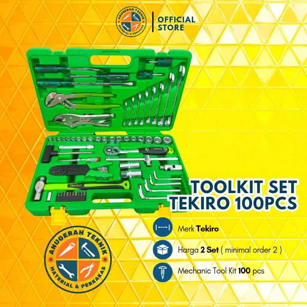 Tool Kit Tekiro 100pcs Kunci Ring Pas Sok Set Tekiro Mechanic Tool Set