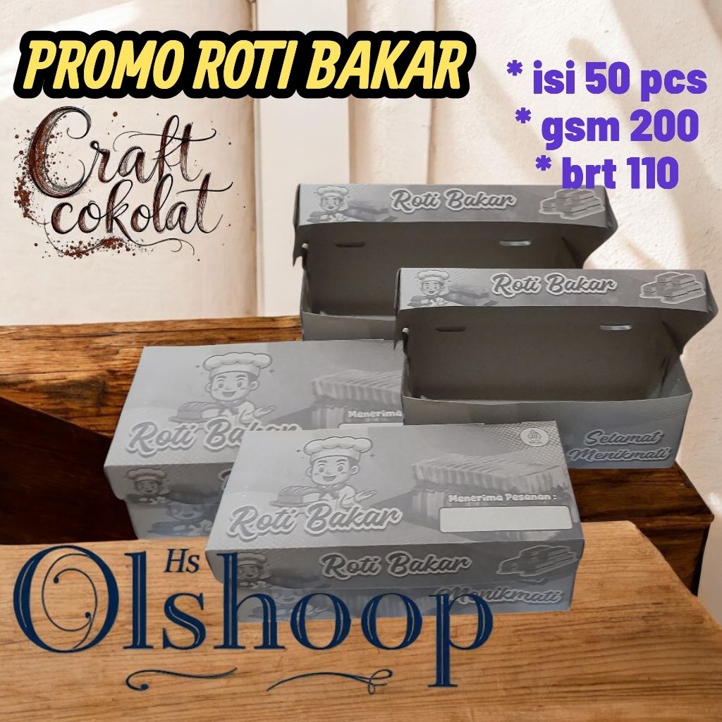 PROMO BOX DUS ROTI BAKAR MURAH UK 20X9X7// DUS ROTI BAKAR// BOX ROTI BAKAR