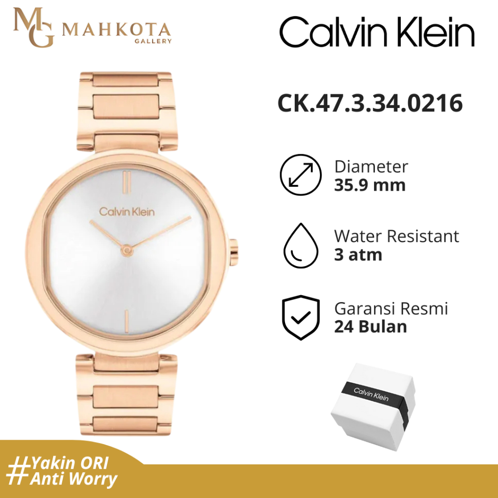 Jam Tangan Wanita Calvin Klein CK.47.3.34.0216 / 25200253 Original Bergaransi Jam Tangan Palembang