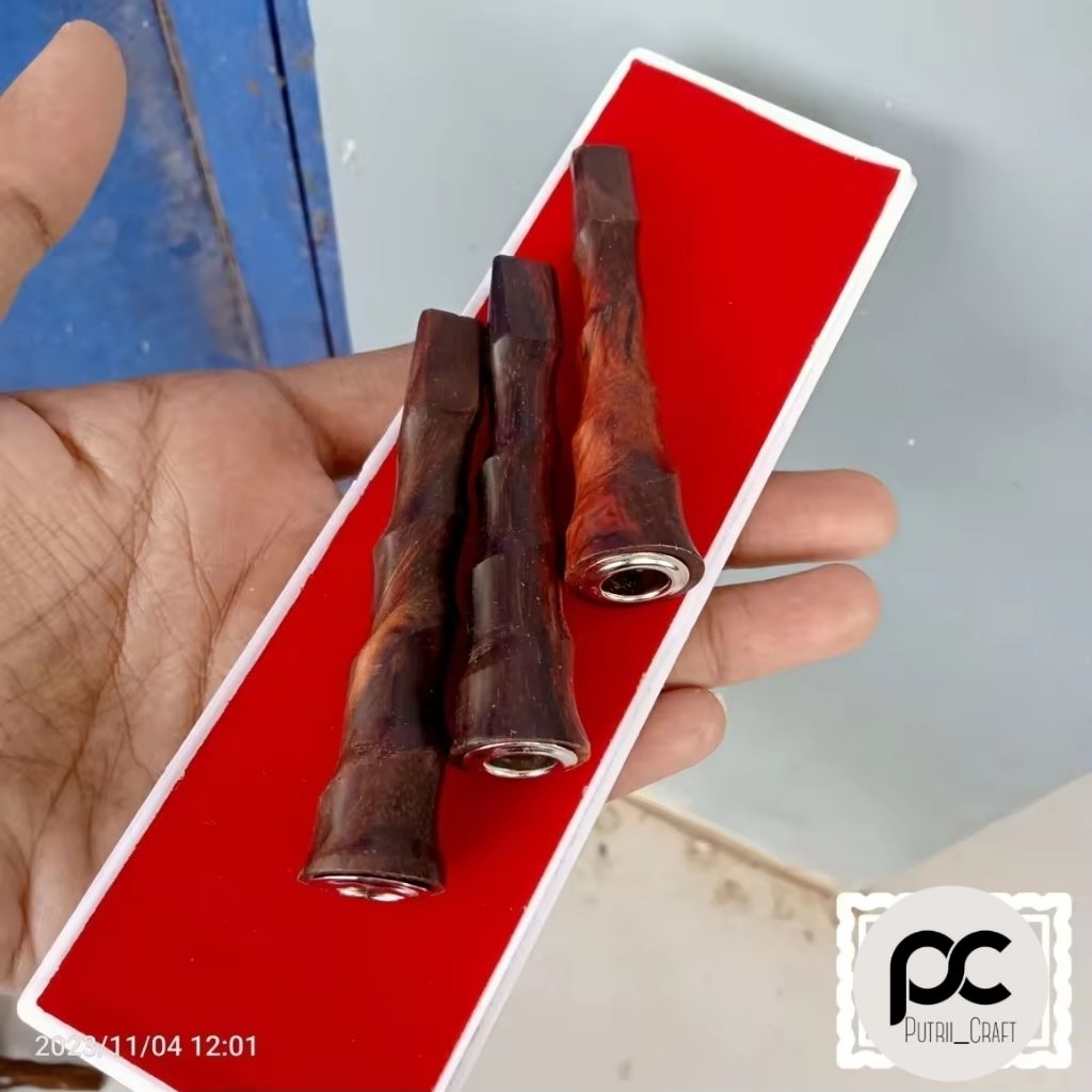 PUTRIICRAFT | once pipa varian ulir kayu sonokeling