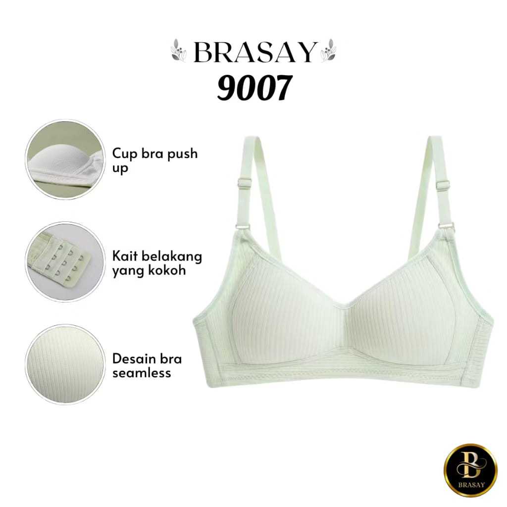 Paket 6 Pcs BH Bra Sport Wanita Dewasa Motif Polos Tanpa Kawat dan Busa Tipis Ukuran 34 36 38 40 42 