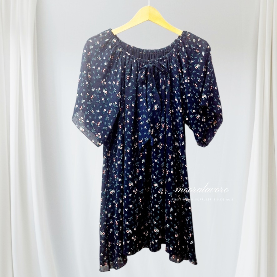 JEMMA CLASSY FLORAL BABYDOLL LOOSE DRESS KOREAN STYLE READY BKK BANGKOK PREMIUM COLLECTIONS