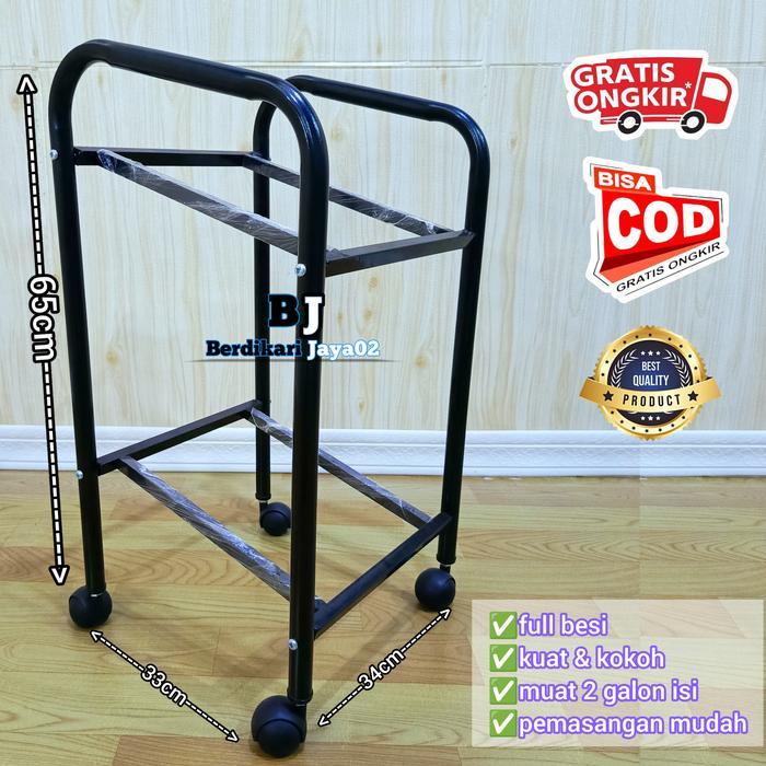 mega_clean- Rak Galon Air 2 Susun / Rak Dispenser Air 2 Susun / Bonus Krai Air