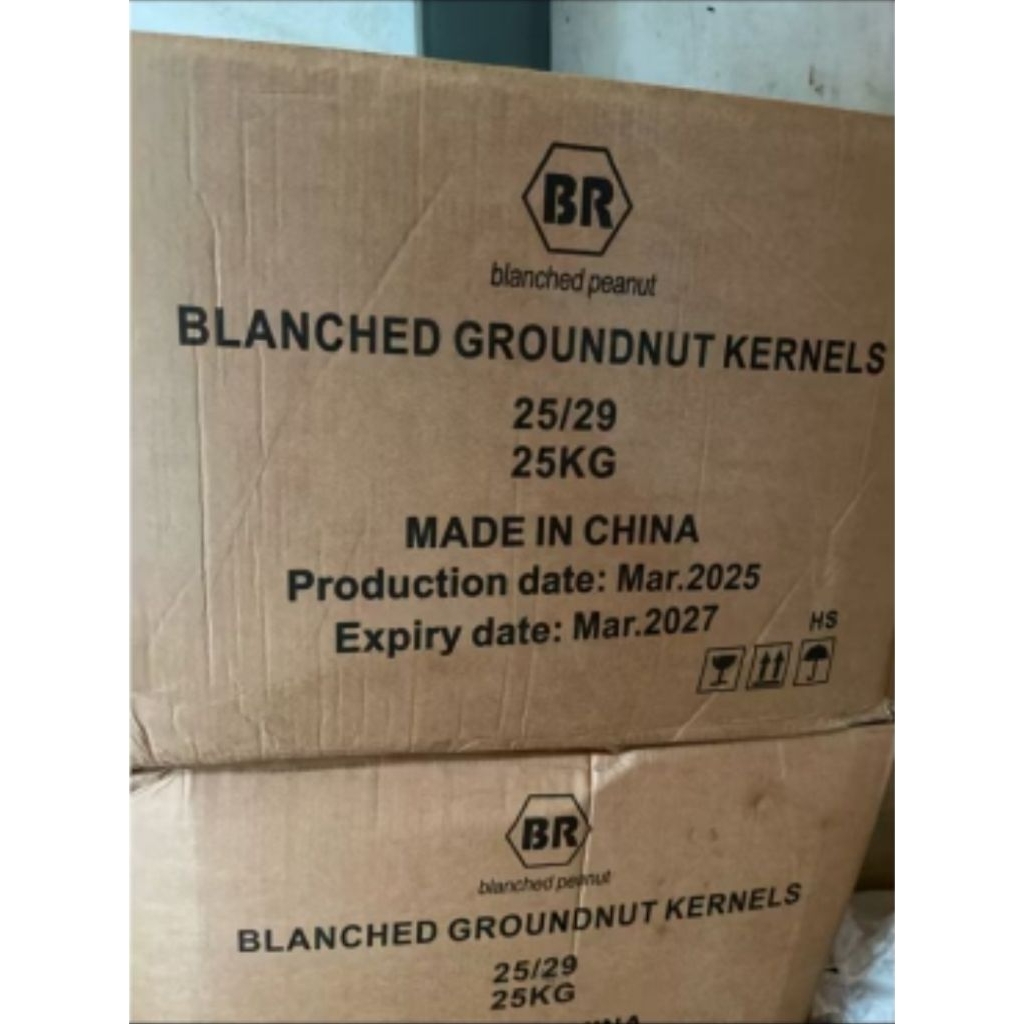 kacang tanah kupas ukuran 25/29 besar dus an isi 25kg