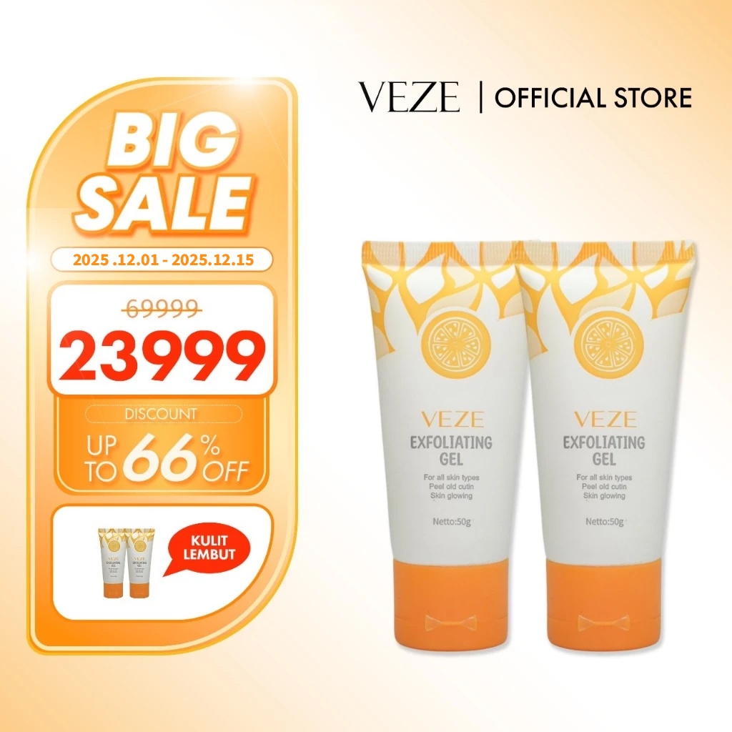 [BPOM] - VEZE Orange Exfoliating Gel Blackhead Remova Peeling Face Mengangkat Sel Mati Mencerahkan W