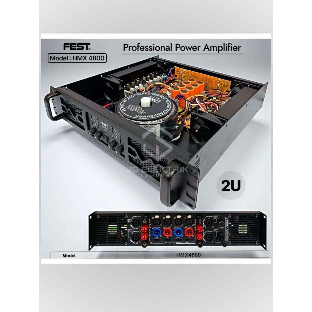 Power Fest HMX 4800 4 channel original/ power fest hmx4800