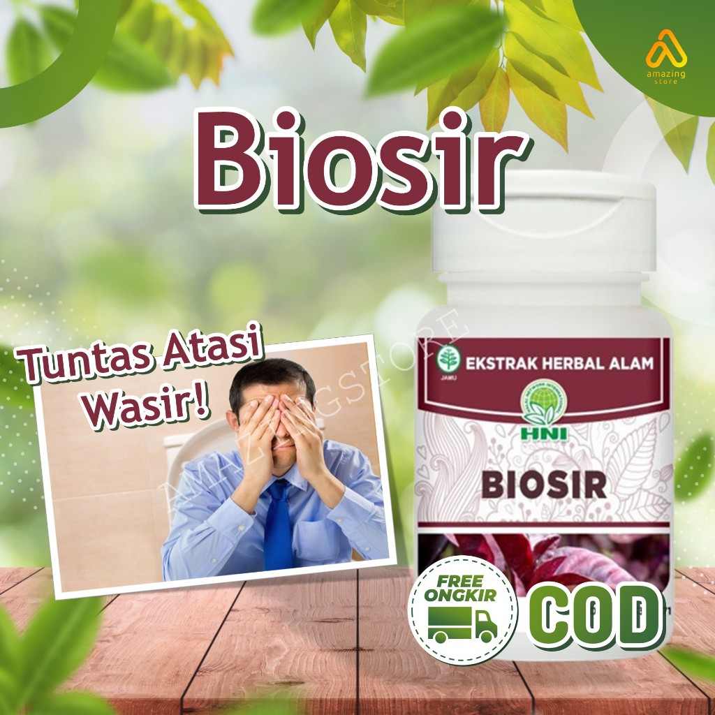 Biosir HNI HPAI Original Kapsul Pereda Wasir Ambeien Herbal BPOM Halal MUI