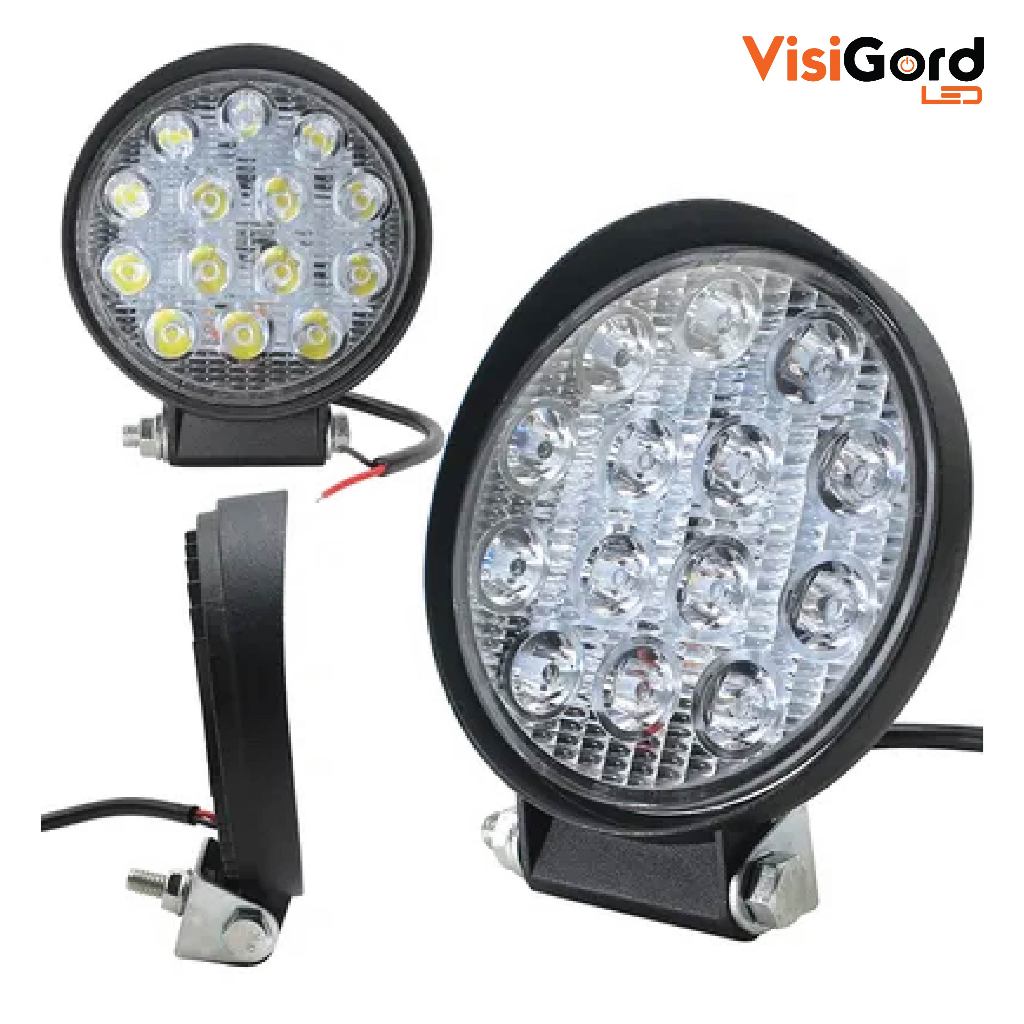 Lampu Tembak Sorot Offroad 14 Mata LED Bulat / Foglamp LED XY-23 S Waterproof Motor Mobil Universal