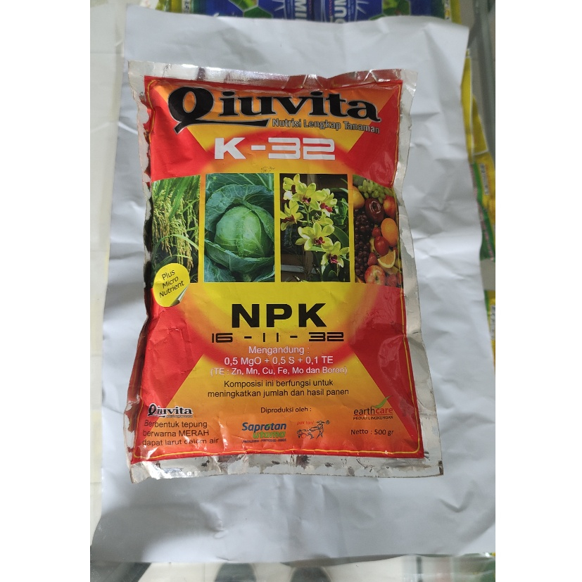 Pupuk Buah Qiuvita Merah K 32 500 Gram