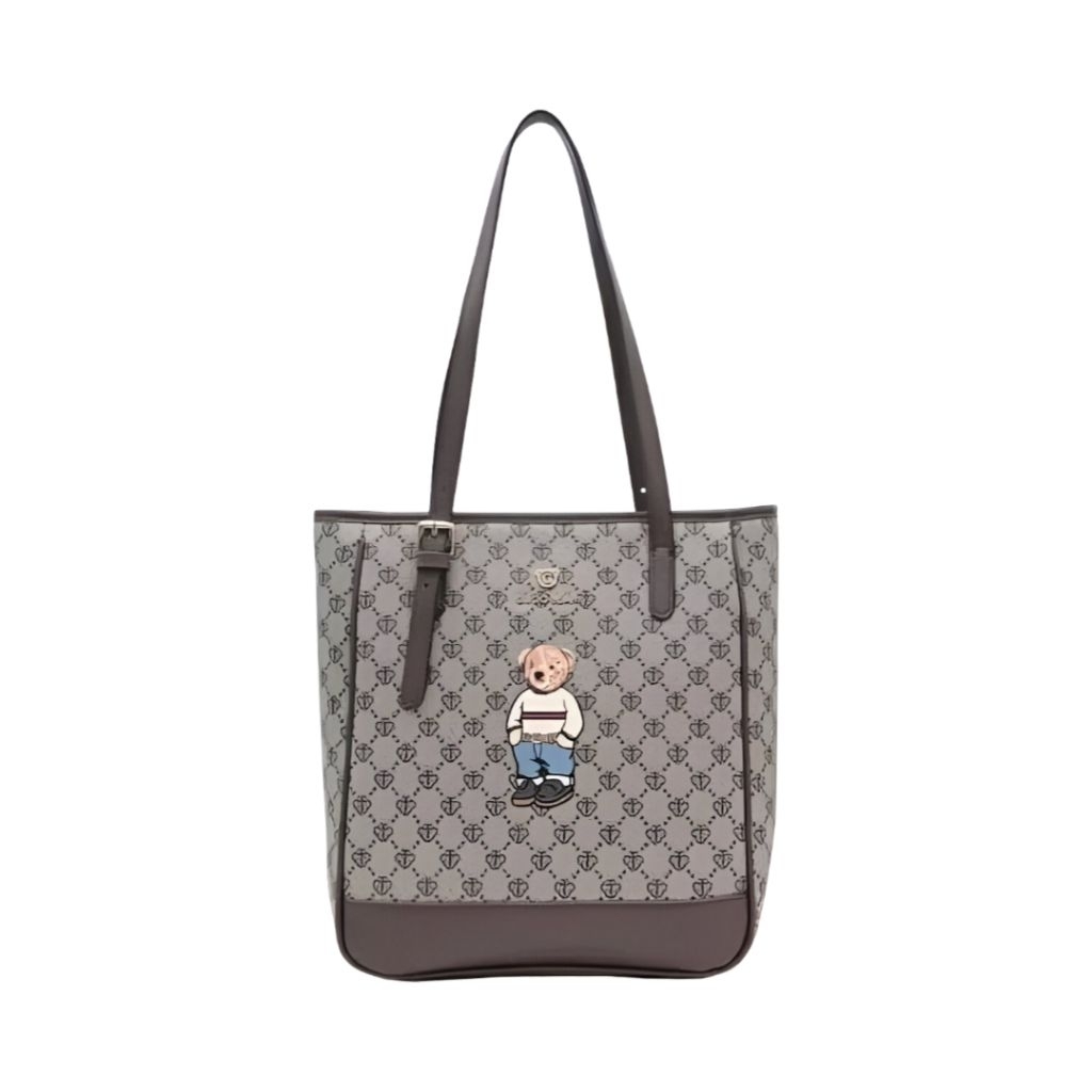 Tas Ttwn Guoo Bear Bangkok Original Gu1218 Coklat Brown 2 Totebag Tote Bag Wanita Woman Women Cewek