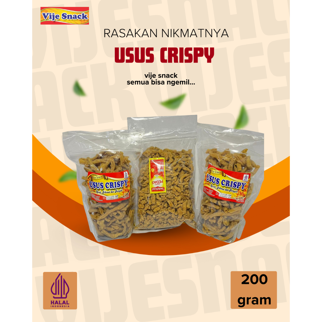 Usus Crispy Standing Vije Usus Crispy Standing Vije – Snack Usus Pedas / Original | Camilan Renyah G