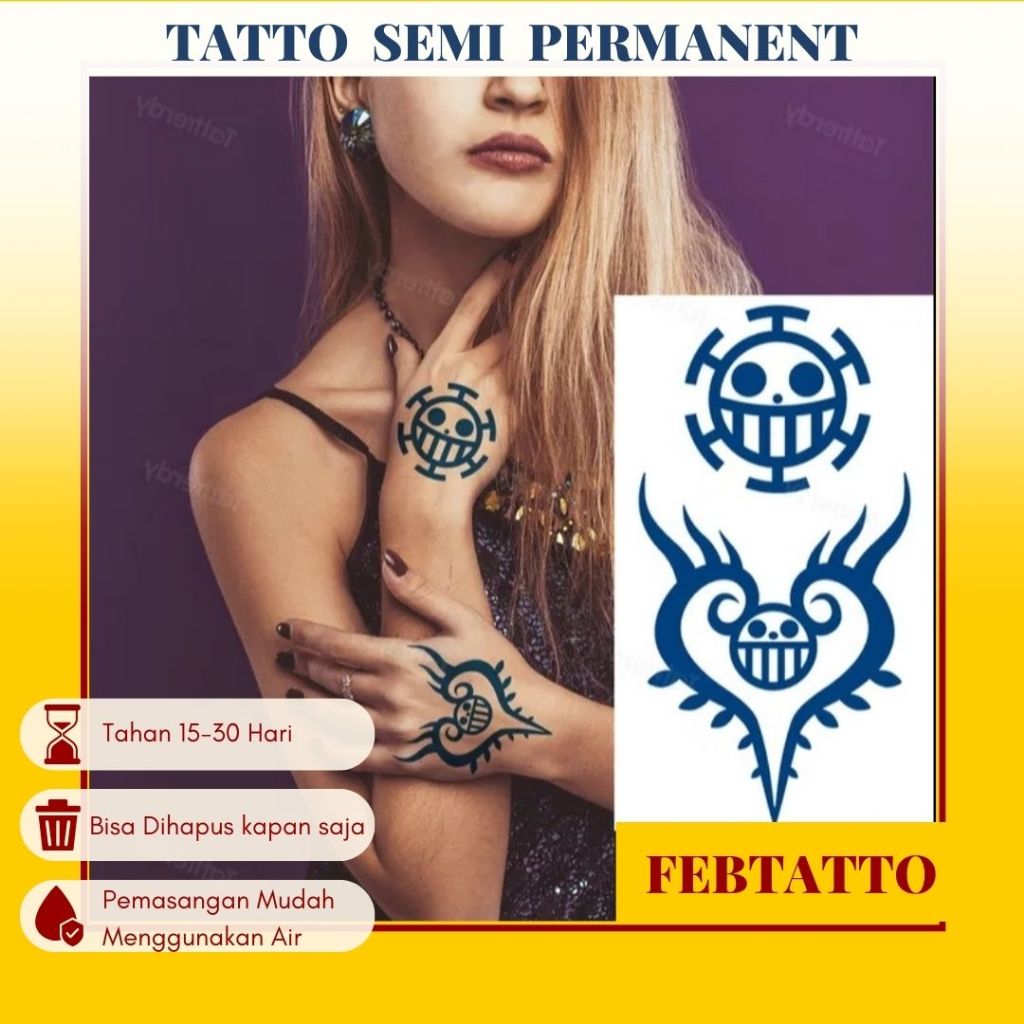 FRUIT INK Tato Temporer Semi Permanent Ukuran 11cmx18cm Motif Aesthetic Tatto Temporary Stiker Tato 