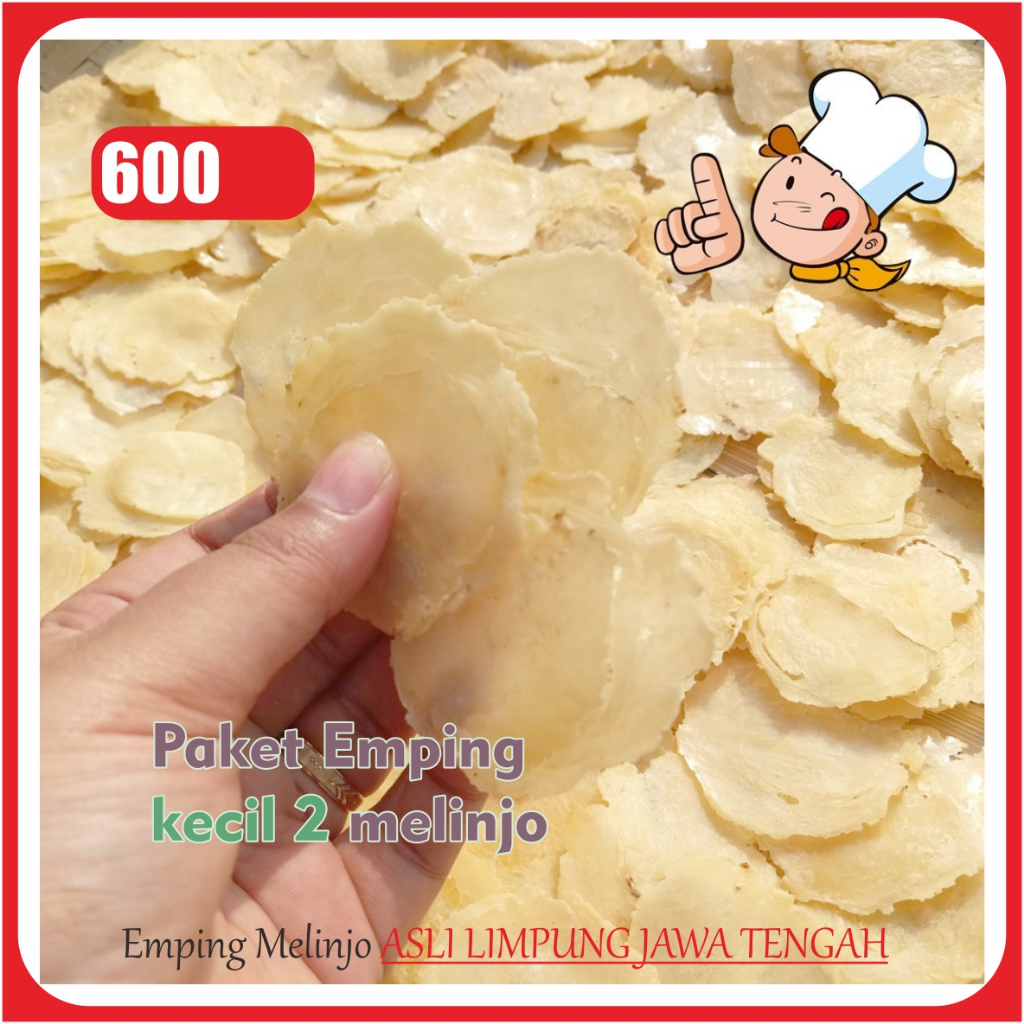 EMPING MELINJO MENTAH SUPER TIPIS SATU BIJI 600 gram  KHAS JAWA TENGAH