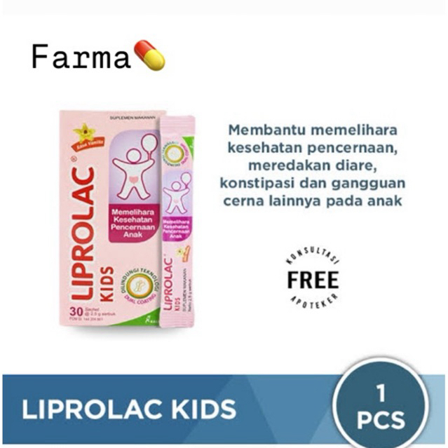 Liprolac kids probiotik pencernaan vanilla sachet ORIGINAL