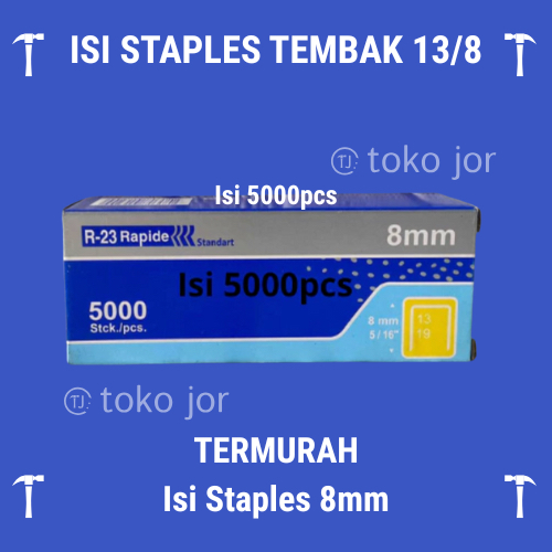 Isi Staples Stapler Tembak Guntacker Original 13/8 mm (8mm) - Staples Jok Motor Sofa