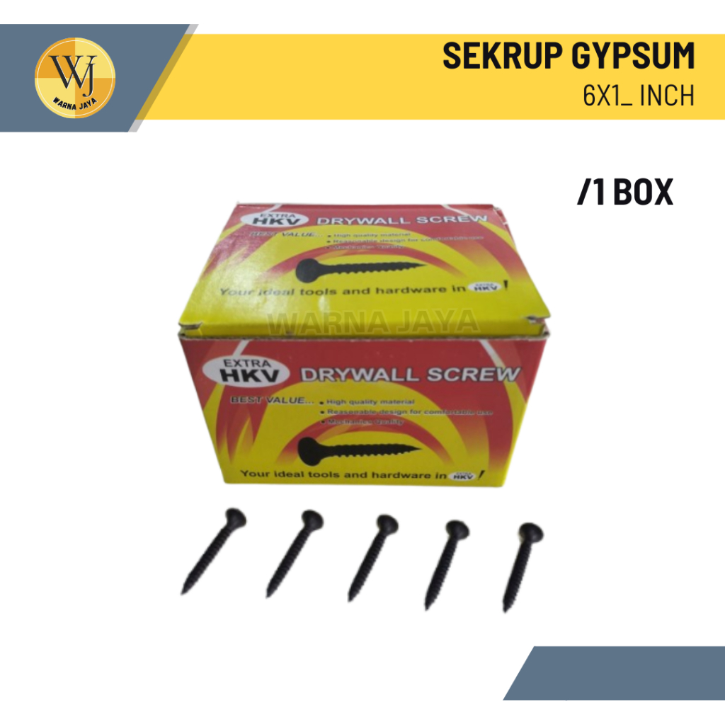 Sekrup Gypsum 6X1 Inch / Drywall Screw (1 BOX)