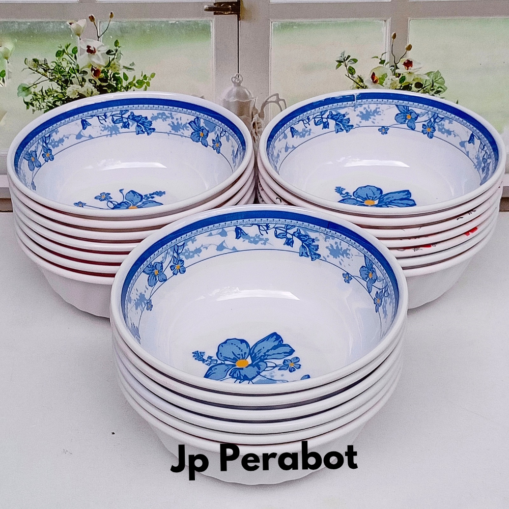 Promo Grtis sndok  6Mangkok Melamin 6 inch - Mangkok Kotak - Mangkok Mie Ayam - Mangkok Bakso