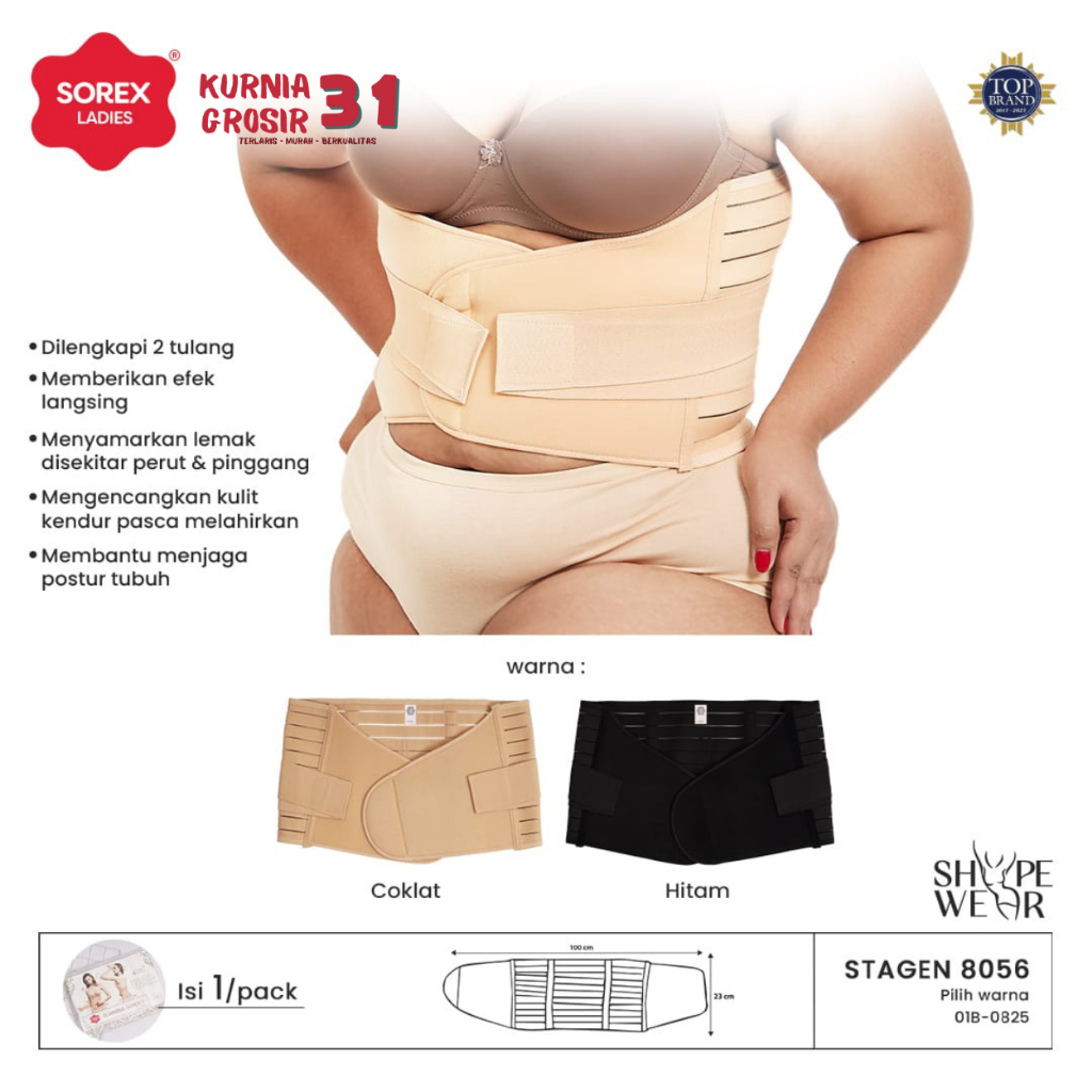 Korset SOREX 8056 Korset Pelangsing XL-XXL / Pengecil Perut Setelah Melahirkan Wanita