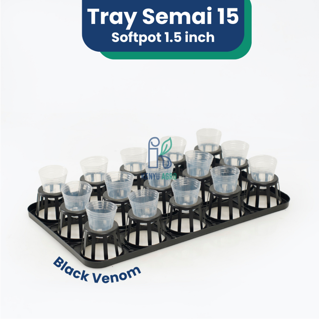 KENYU AGRO Paket Tray Semai + Softpot / Pot Anggrek / Fleksibel Pot / Semai