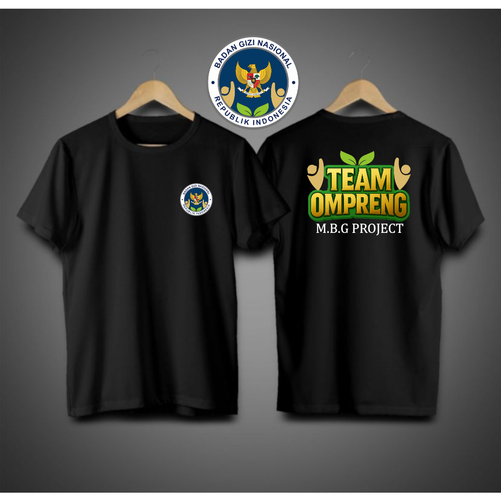 kaos MBG SERAGAM TEAM OMPRENG Pria wanita siap kirim