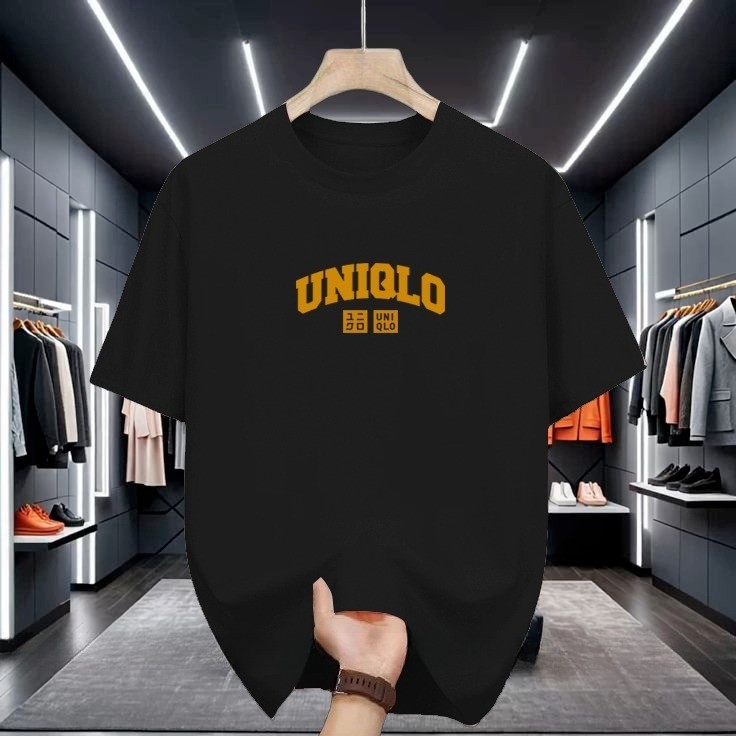 Mode kelas atas COD kaos pria original branded 100% katun premium kerah bundar ukuran besarUNIQLO St