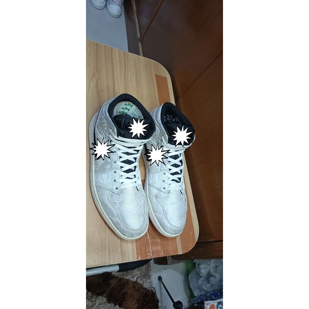 sepatu sneakers casual second preloved pria wanita 4jee 1 mid size 45 insole 29cm