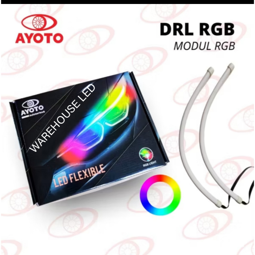 DRL ALIS RGB PREMIUM 30CM & DRL ALIS 2MODE KONEKSI BLUETOOTH WELCOME LIGHT SEIN RUNNING 200+ MODE